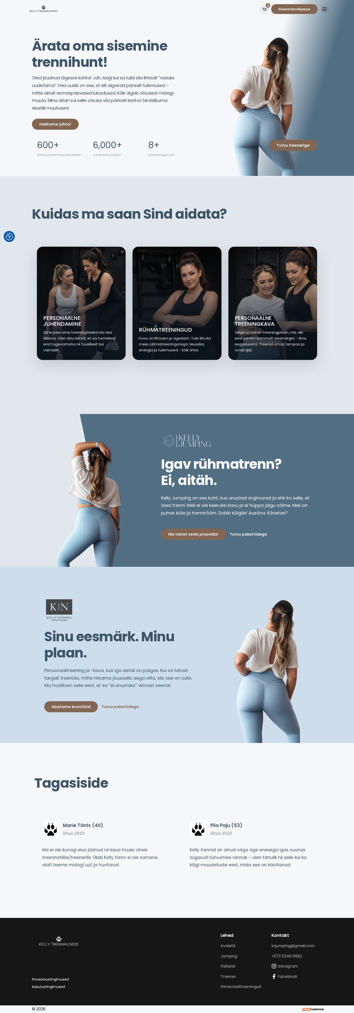 Trennihundid koduleht sülearvuti ekraanil